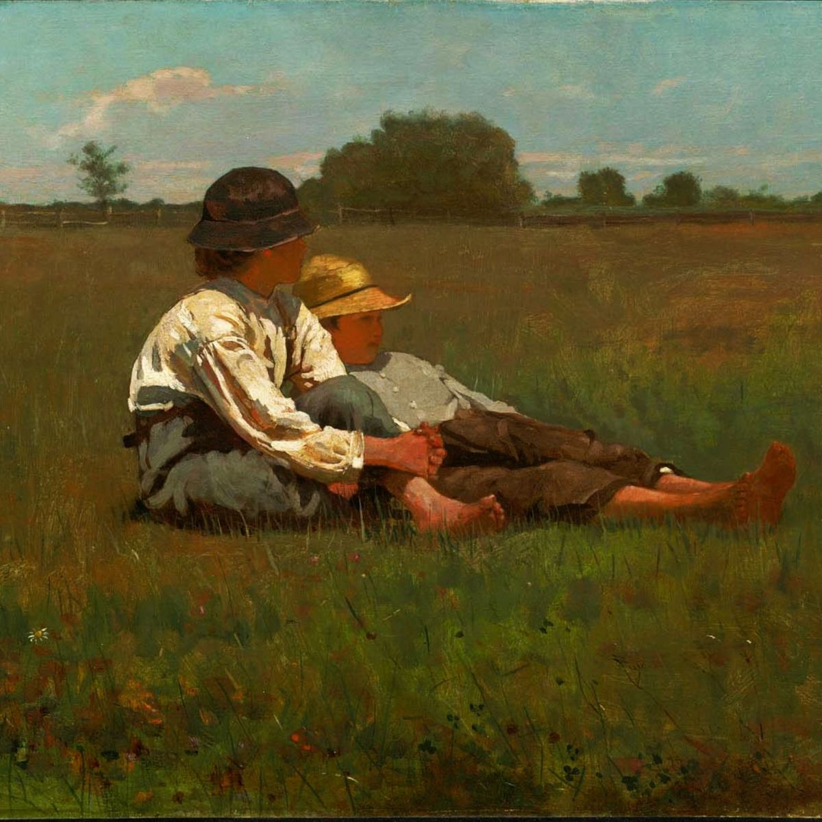 boys in a pasture