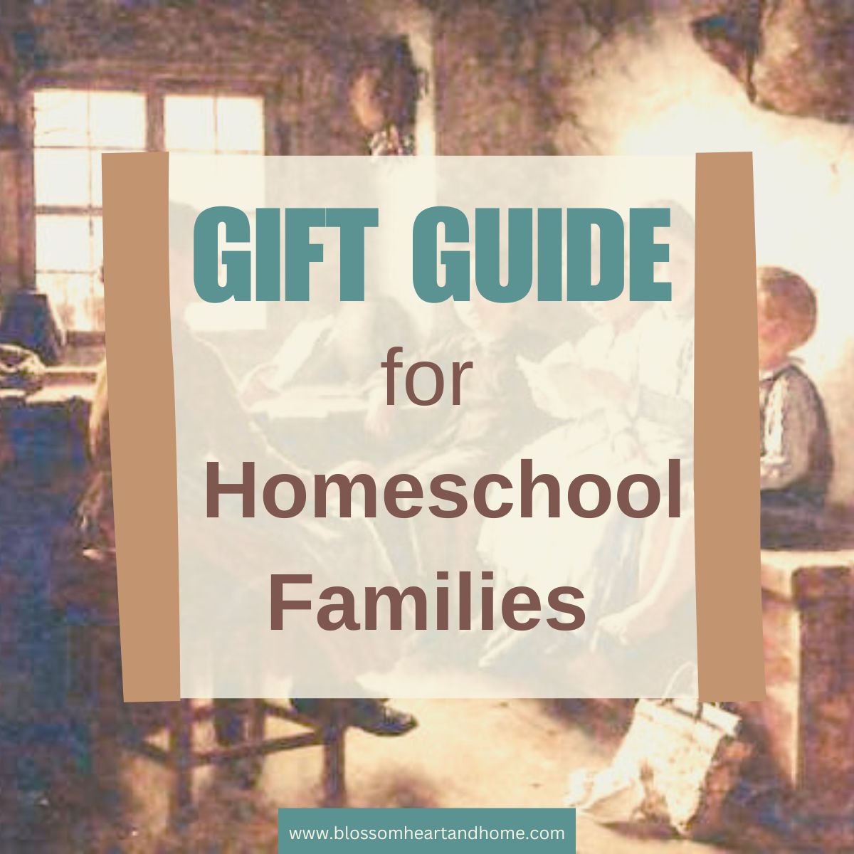 mother teaching children