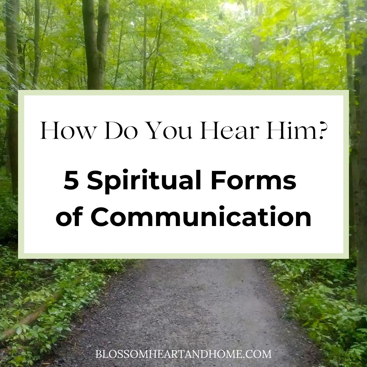 How Do You Hear Him? 5 Spiritual Forms of Communication
