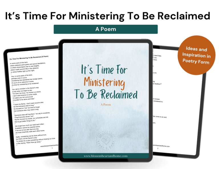 ministering poem